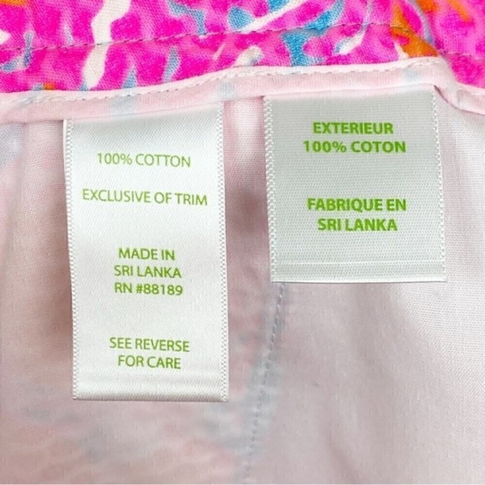 Lilly Pulitzer Adie Shorely Blue Feeling Tanked Cotton Pique Shorts Size 4 - Picture 8 of 9